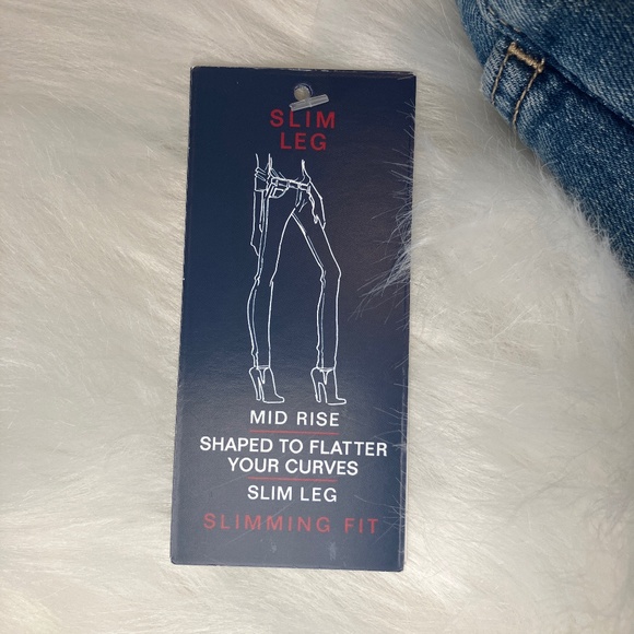 NWT Chaps Blue Jeans/Embroidered/Slimming Fit/Slim Leg - Picture 8 of 16